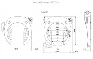 Abus Tectic 496 kulcsos patkózár