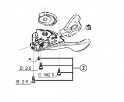 Shimano SL-M780/820/8000 SL-T780/8000 váltókar burkolat csavar szett