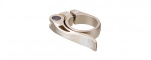 Reverse quick release seatpost clamp