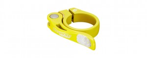 Reverse quick release seatpost clamp