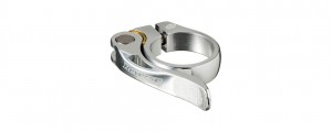 Reverse quick release seatpost clamp