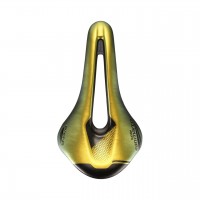 Selle San Marco Shortfit 2.0 Open-Fit Racing Iridescent Gold saddle