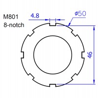 Icetoolz M801 chainring lockring tool