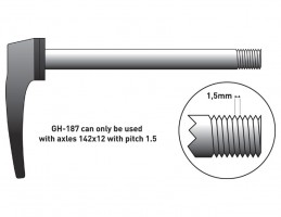 Union GH-187 váltótartó fül M12x1.5 menetes átütőtengelyhez