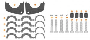 SKS-Germany Compit/E (Shimano/Yamaha/Bosch) mobile phone holder spacer system