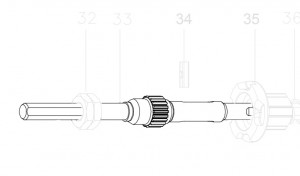 Sturmey Archer HSA539 AWC 163,2mm rear axle