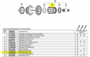 Shimano FH-M590 Freewheel Body Unit freehub body